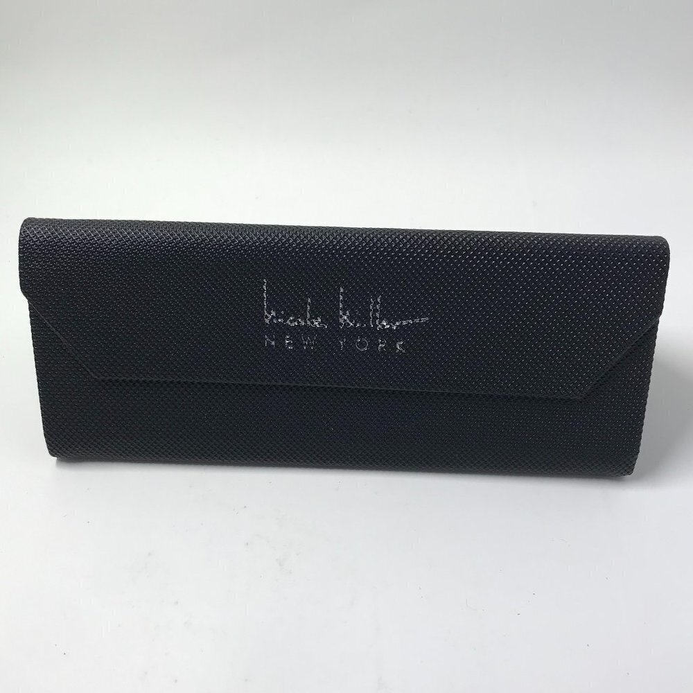 Nicole Miller New York eyeglass case triangle folds flat glass case sunglasses